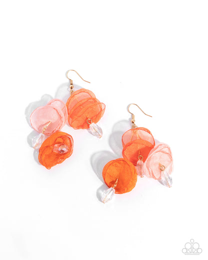 Wonderland Welcome - orange - Paparazzi earrings