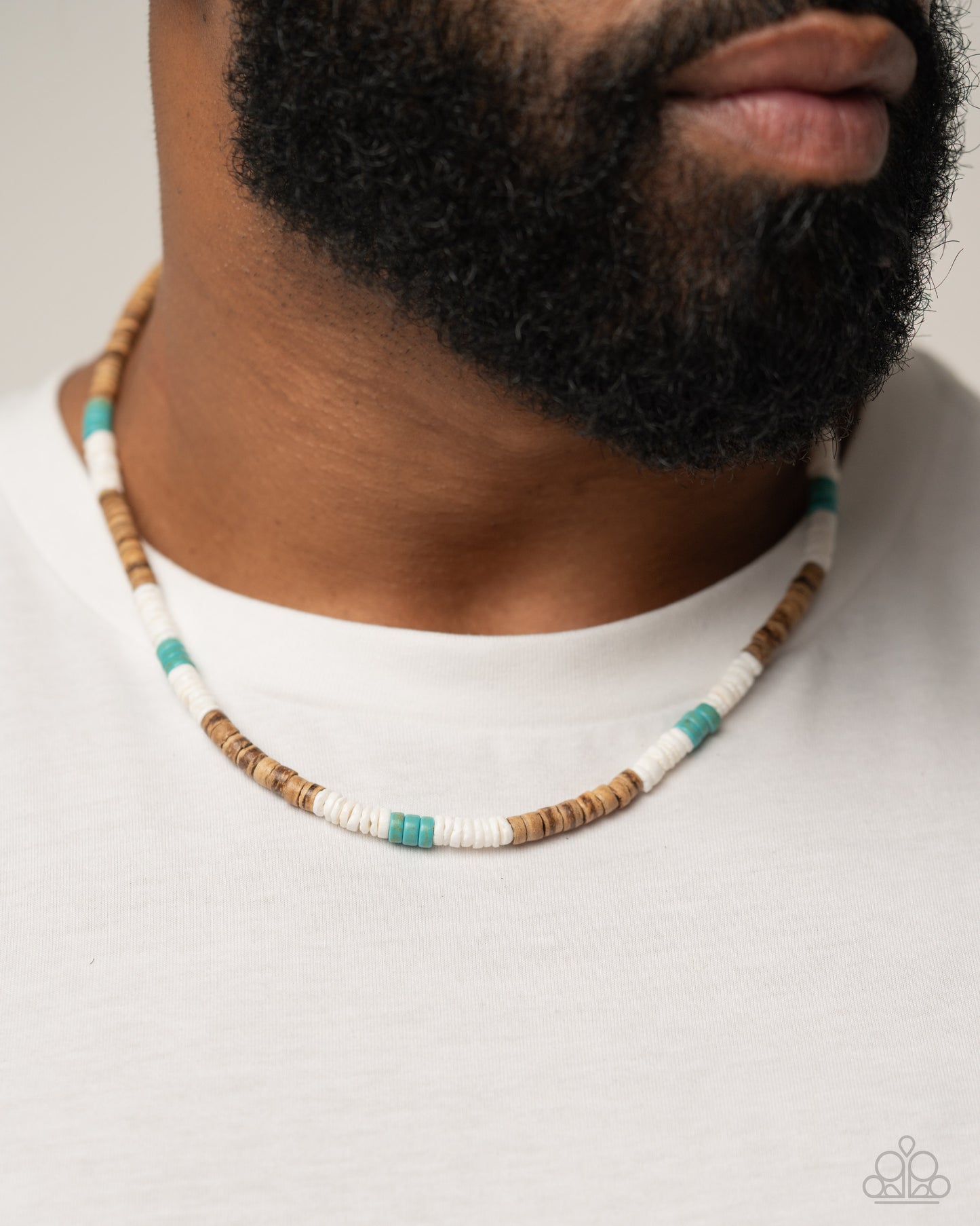Wood Wardrobe - blue - Paparazzi MENS necklace