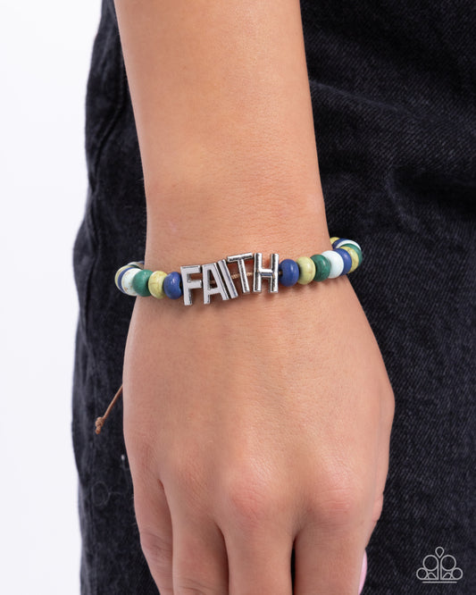 Word of Faith - green - Paparazzi bracelet