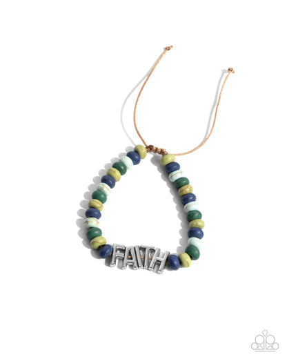 Word of Faith - green - Paparazzi bracelet