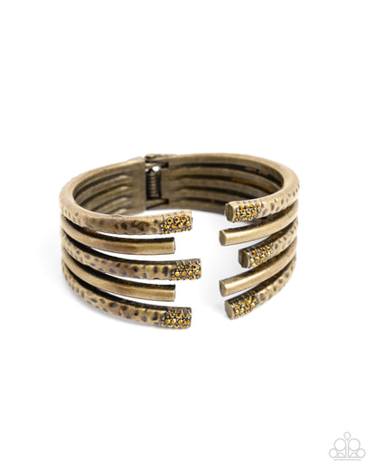 Working Wraparound - brass - Paparazzi bracelet