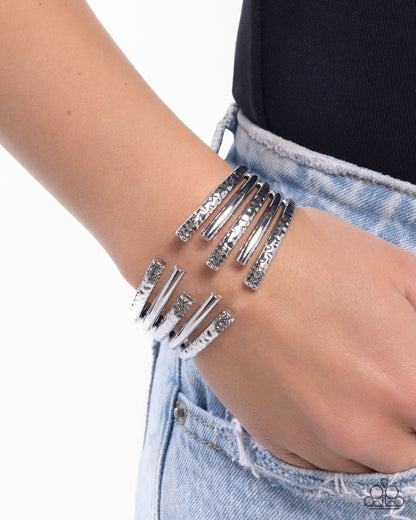 Working Wraparound - silver - Paparazzi bracelet