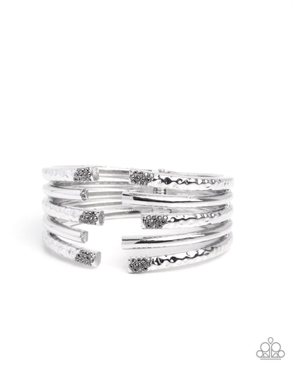 Working Wraparound - silver - Paparazzi bracelet