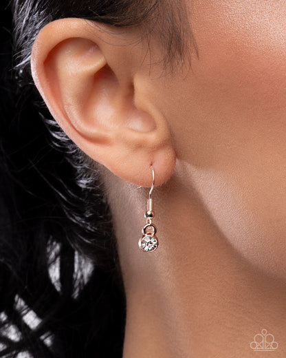 World Tour - rose gold - Paparazzi LANYARD necklace