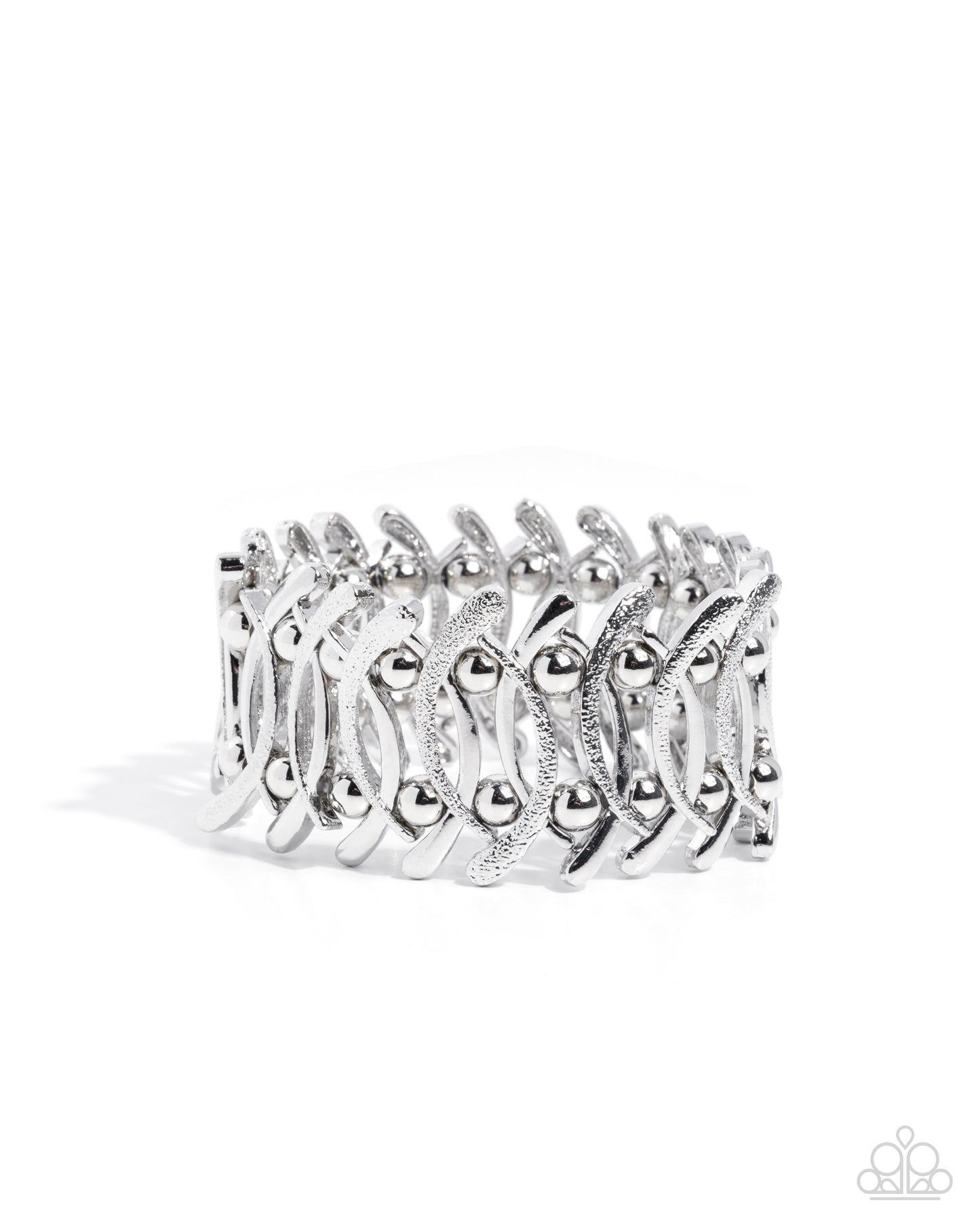 Woven Wager - silver - Paparazzi bracelet