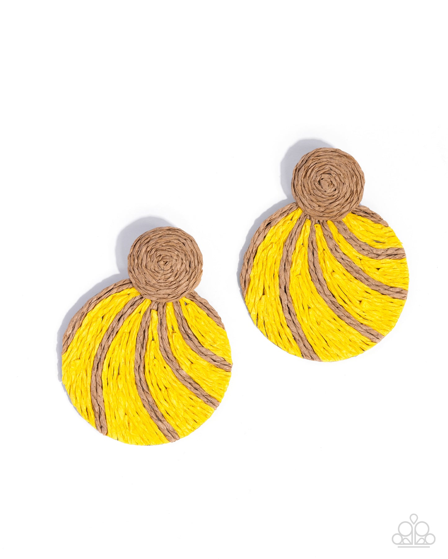 Woven Waltz - yellow - Paparazzi earrings
