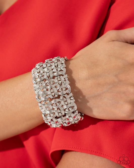 Woven Wardrobe - white - Paparazzi bracelet