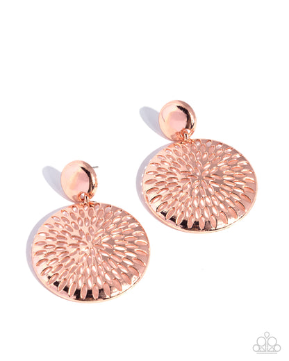 Woven Ware - copper - Paparazzi earrings