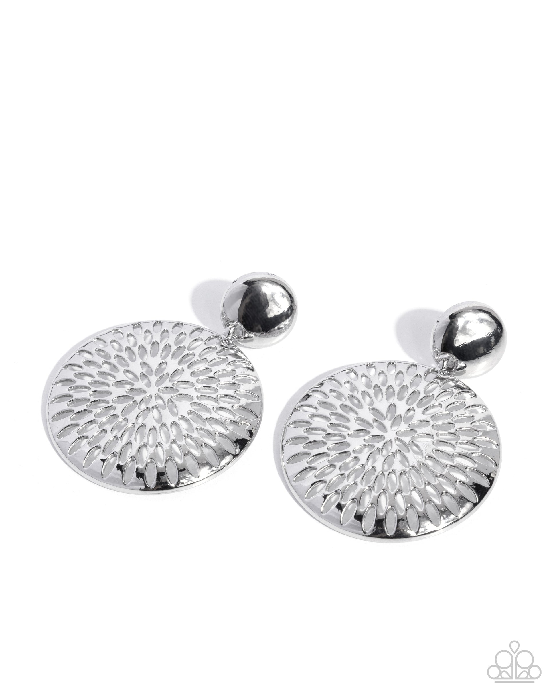 Woven Ware - silver - Paparazzi earrings