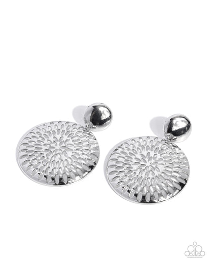 Woven Ware - silver - Paparazzi earrings