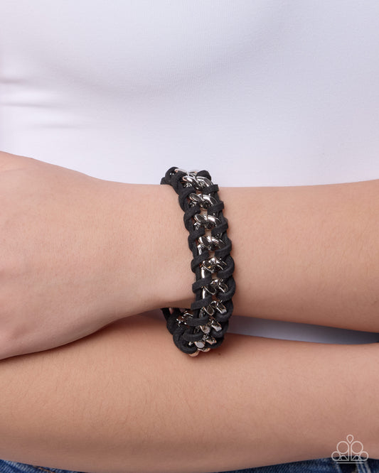 Woven Warehouse - black - Paparazzi bracelet