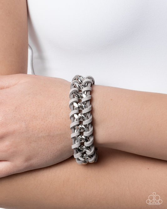Woven Warehouse - silver - Paparazzi bracelet