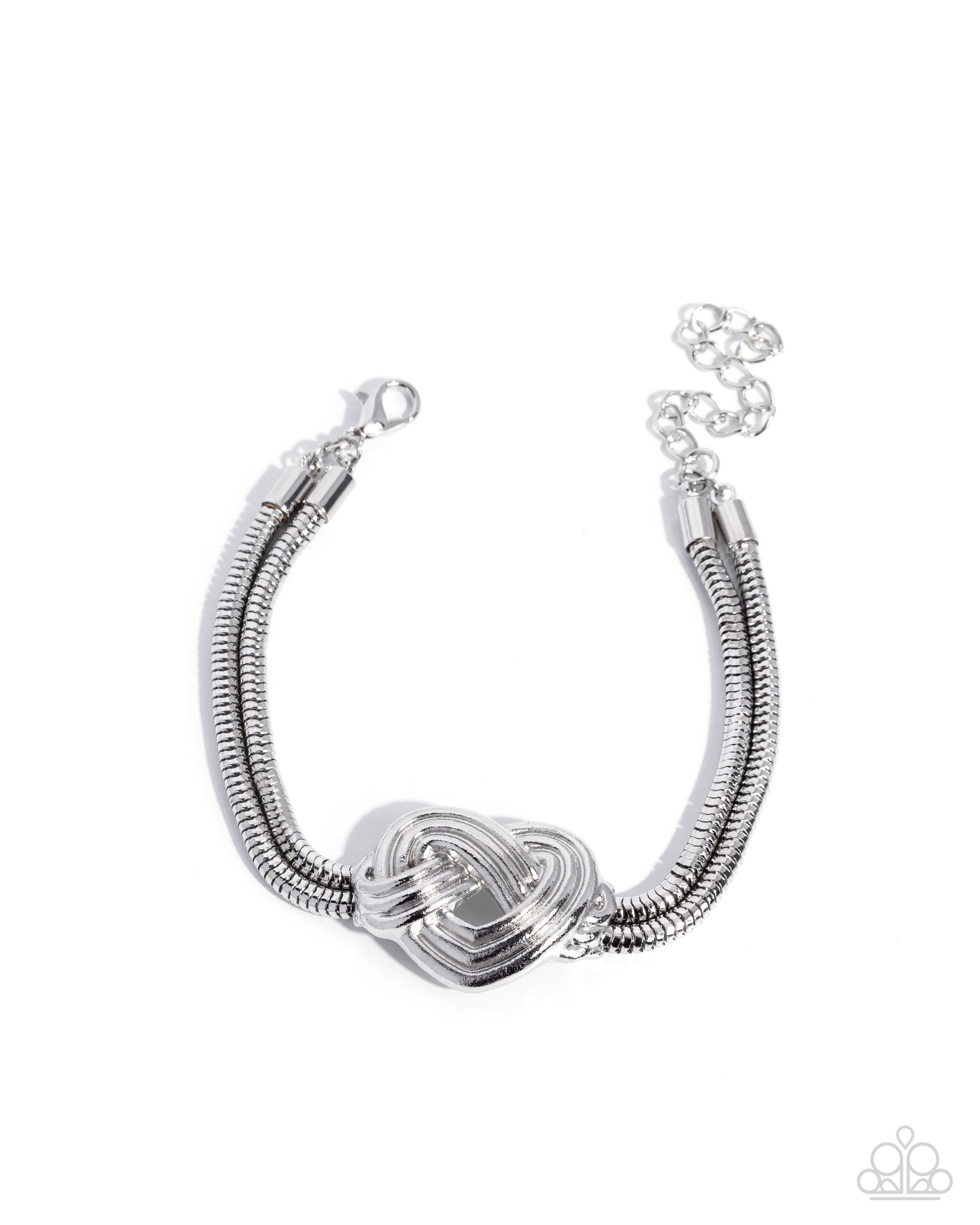 Woven Warrior - silver - Paparazzi bracelet