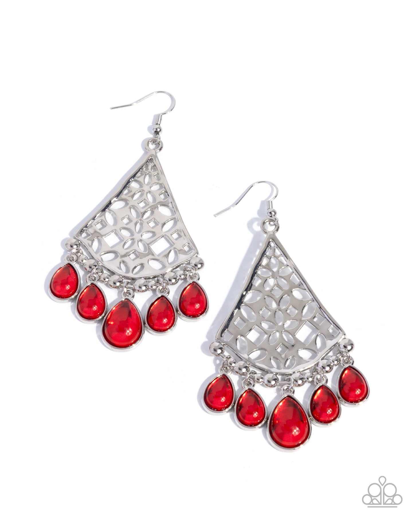 Woven Weekend - red - Paparazzi earrings