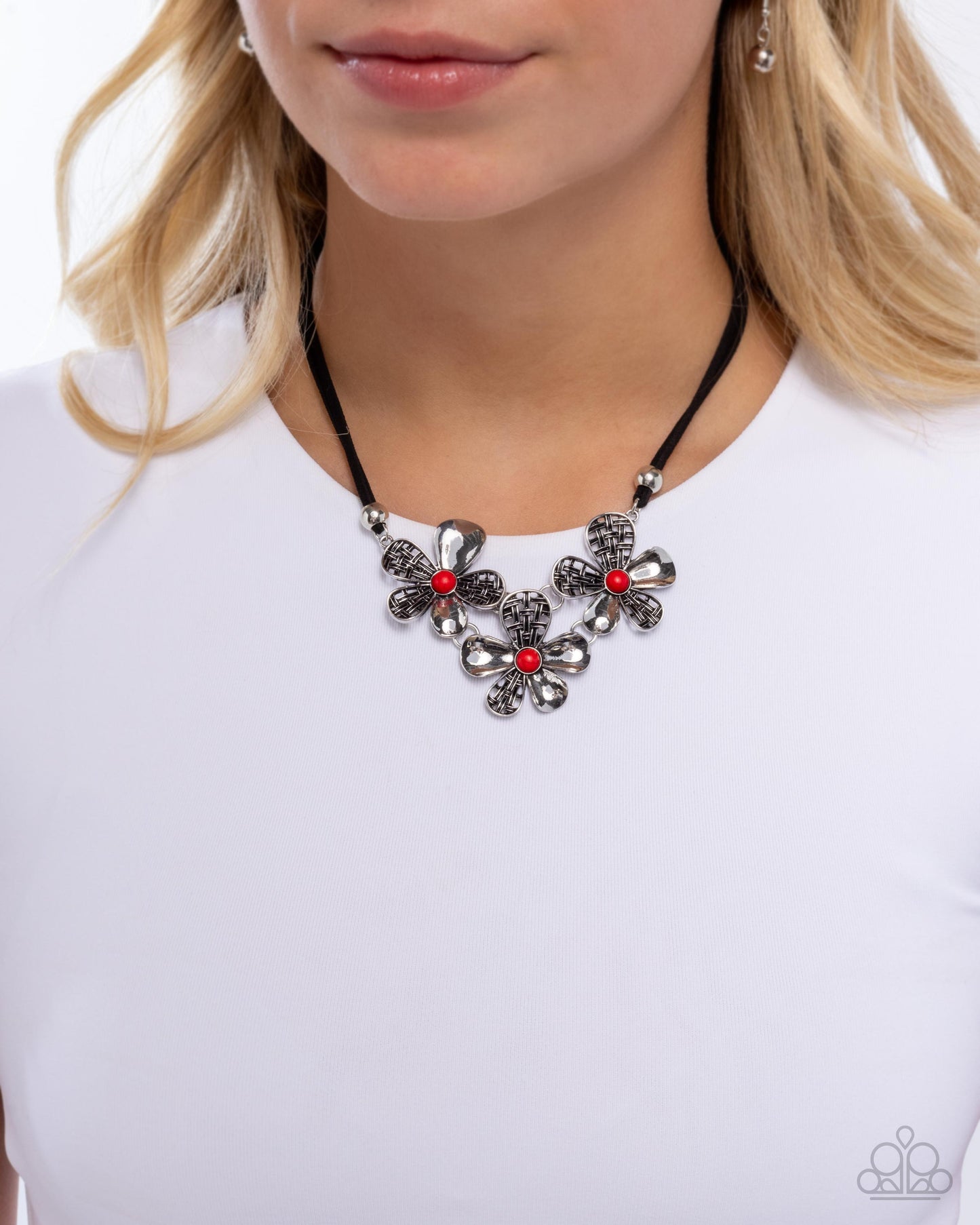 Woven Welcome - red - Paparazzi necklace