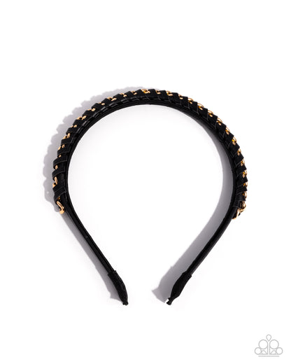 Woven Welding - black - Paparazzi headband
