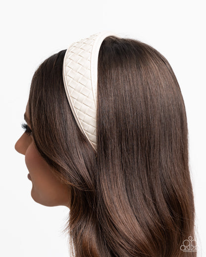 Woven Wellness - white - Paparazzi headband