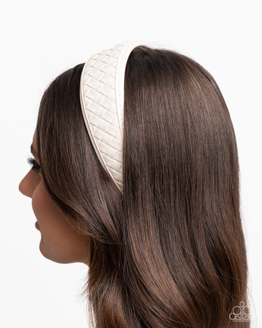 Woven Wellness - white - Paparazzi headband