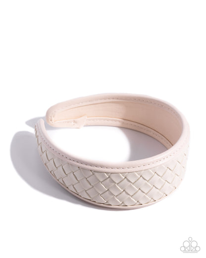 Woven Wellness - white - Paparazzi headband