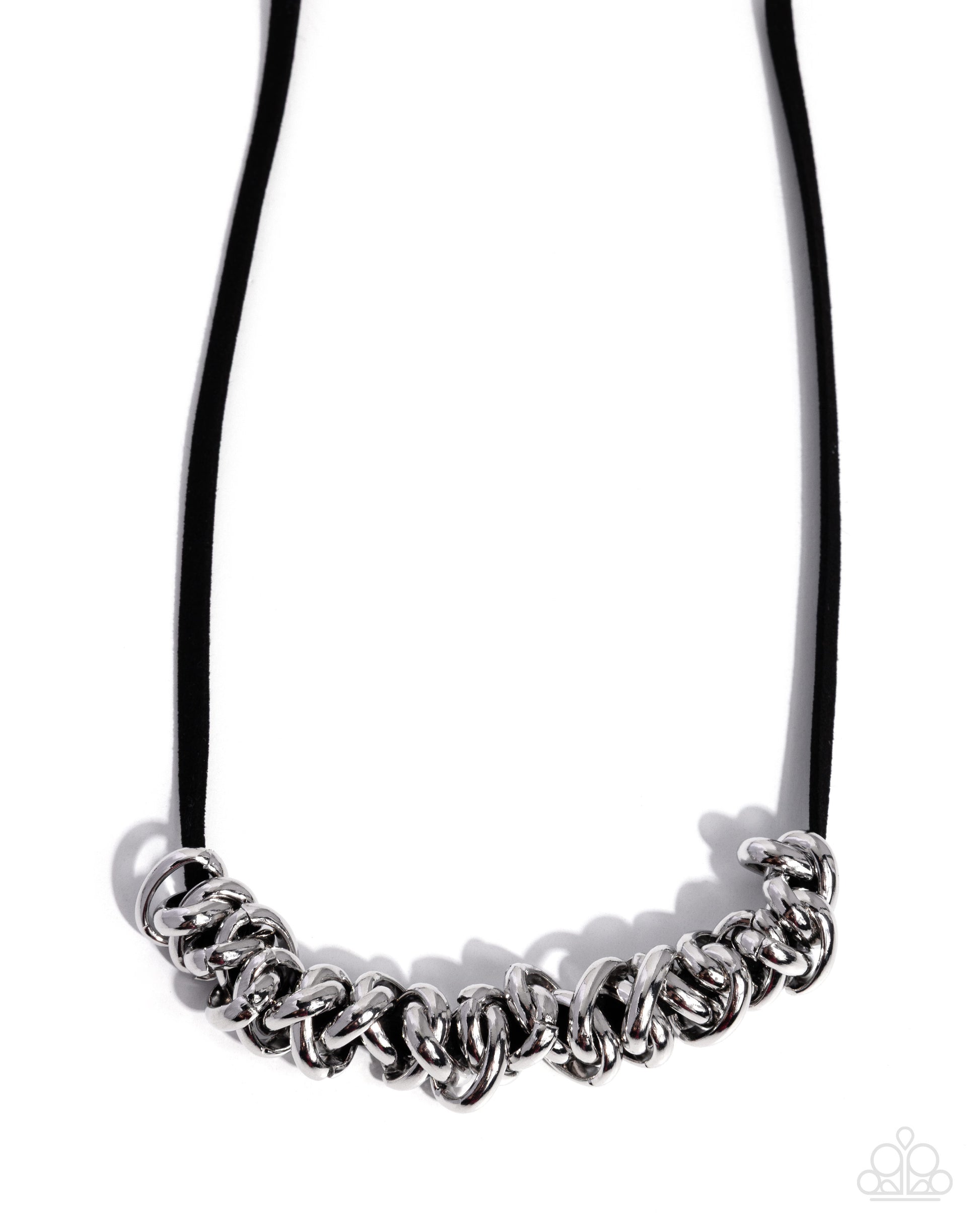 Woven Wheelhouse - black - Paparazzi necklace