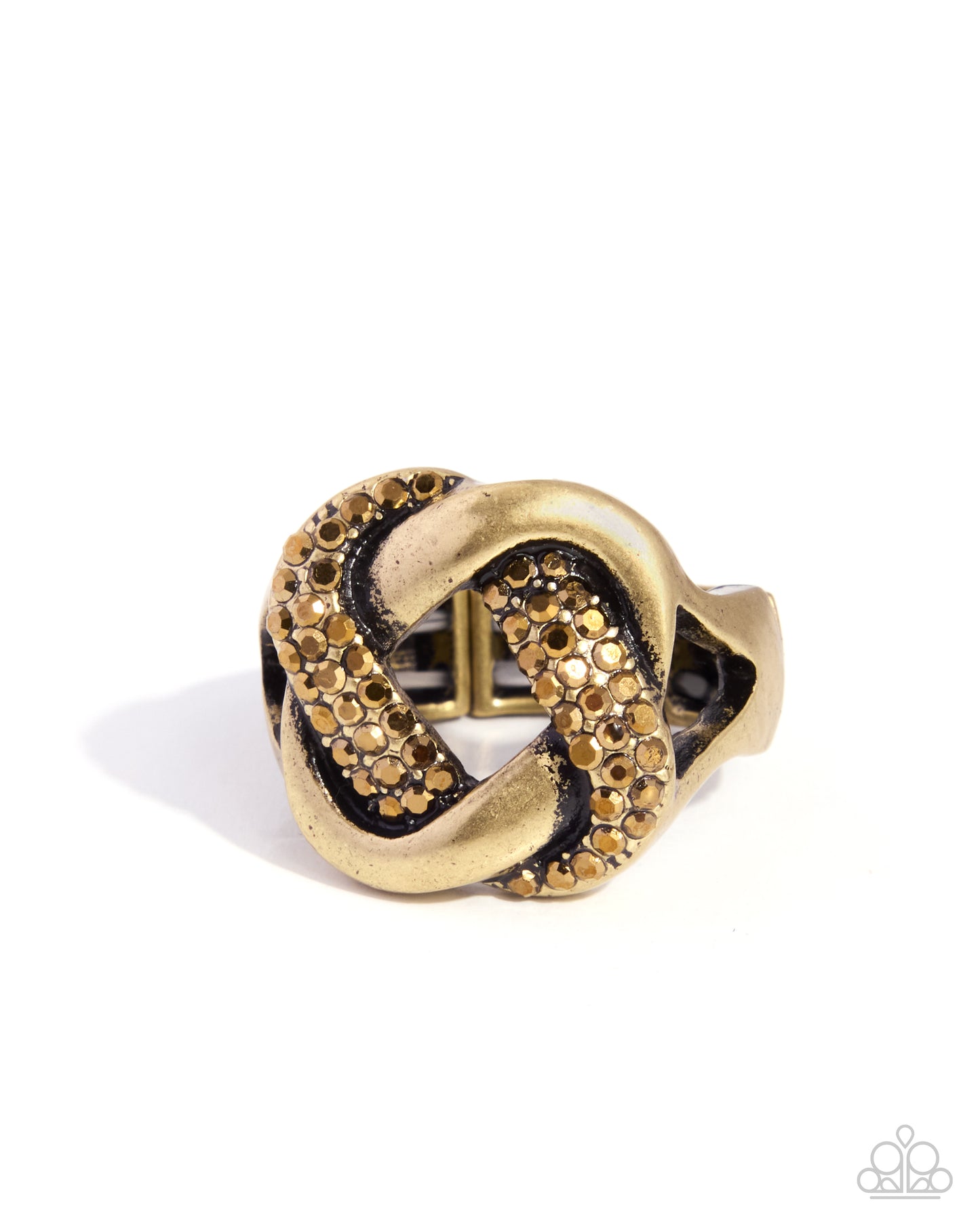 Woven Wish - brass - Paparazzi ring