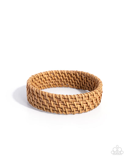 Woven Worth - brown - Paparazzi bracelet