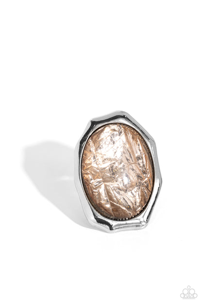 Wrapped Wardrobe - brown - Paparazzi ring