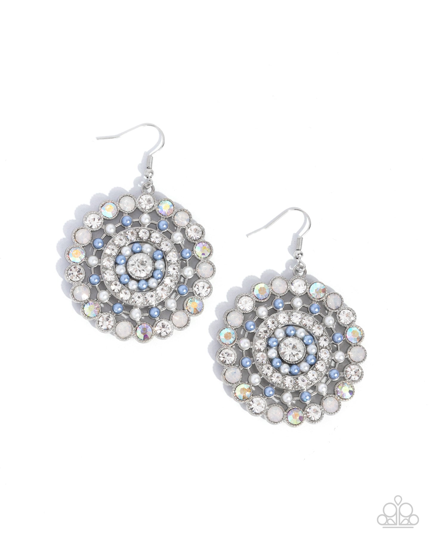 Wreathed Wonderland - blue - Paparazzi earrings