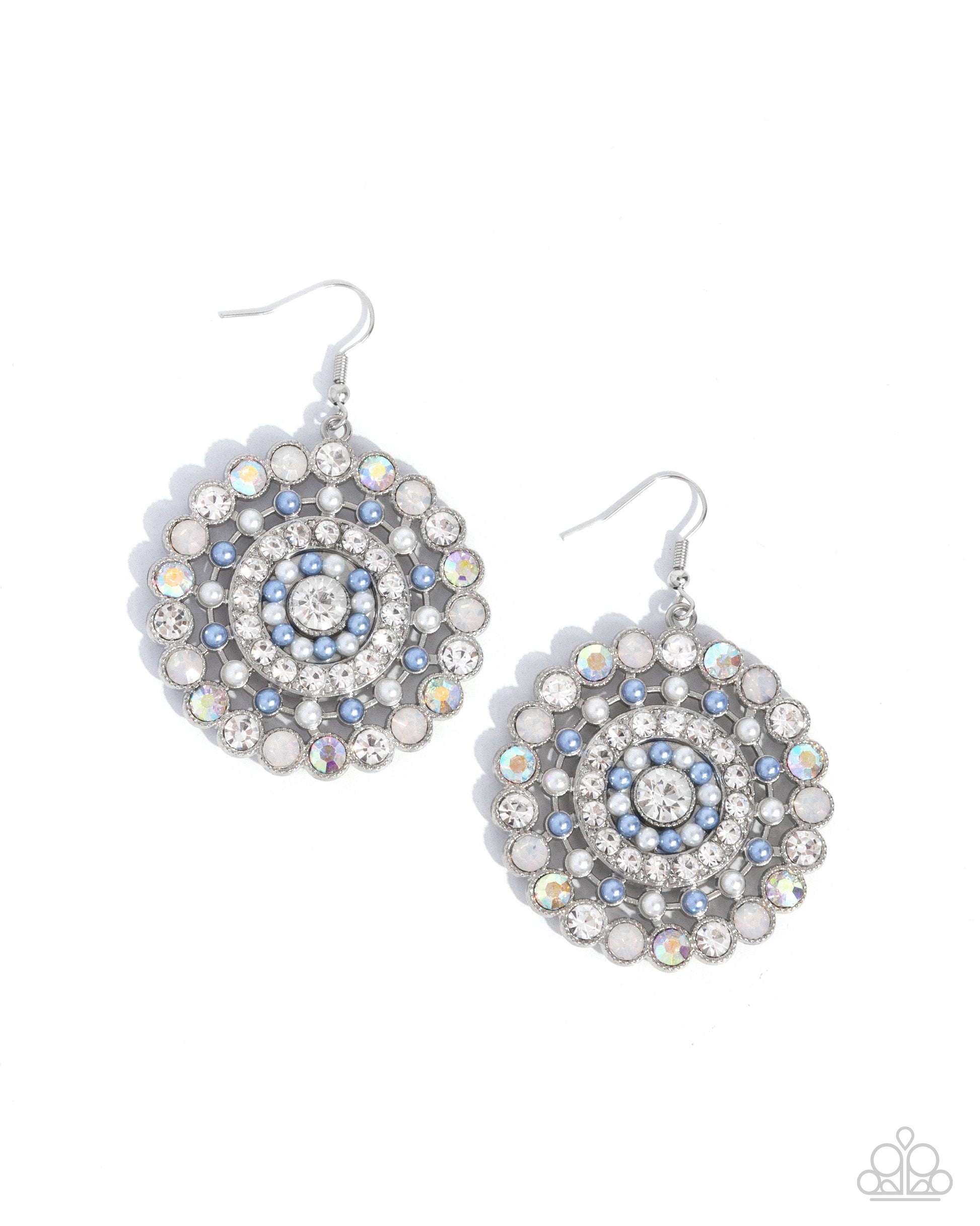 Wreathed Wonderland - blue - Paparazzi earrings