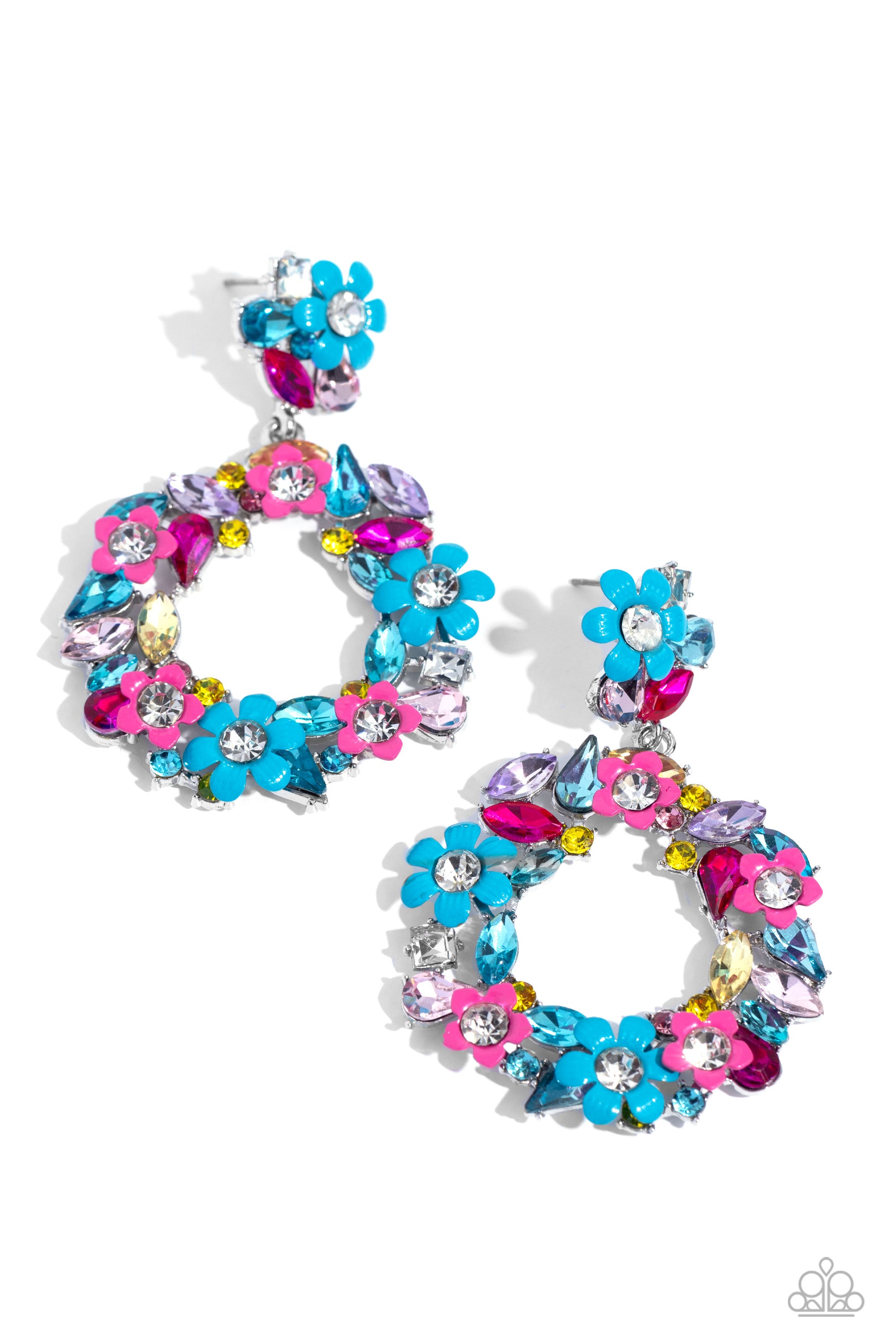 Wreathed in Wildflowers - blue - Paparazzi earrings