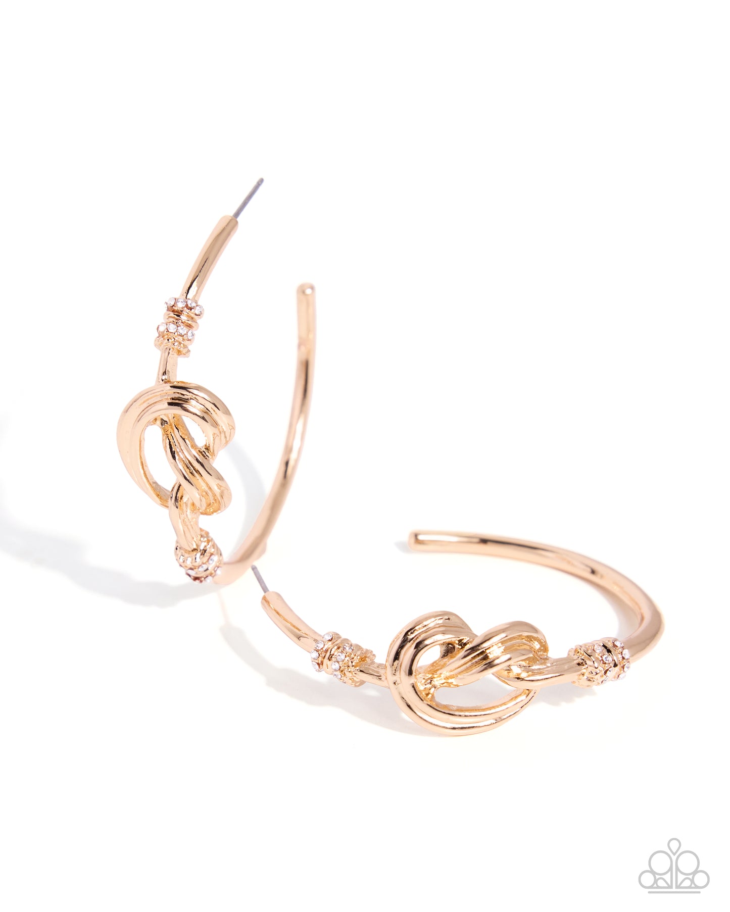 You Are KNOT Alone - gold - Paparazzi earrings