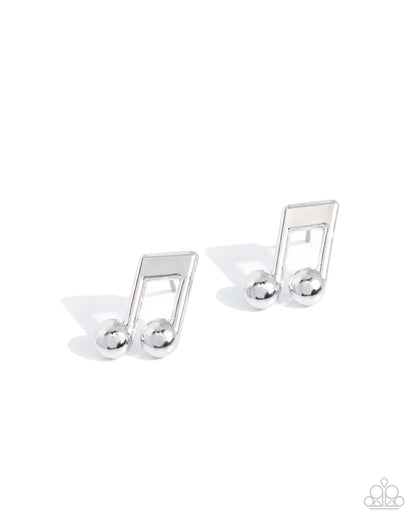 You Are the Music in Me - silver - Paparazzi earrings
