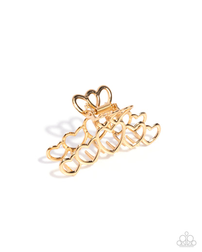 You're Still The One - gold - Paparazzi hair clip