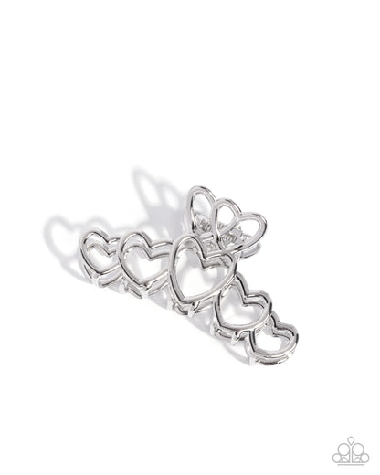 You're Still The One - silver - Paparazzi hair clip