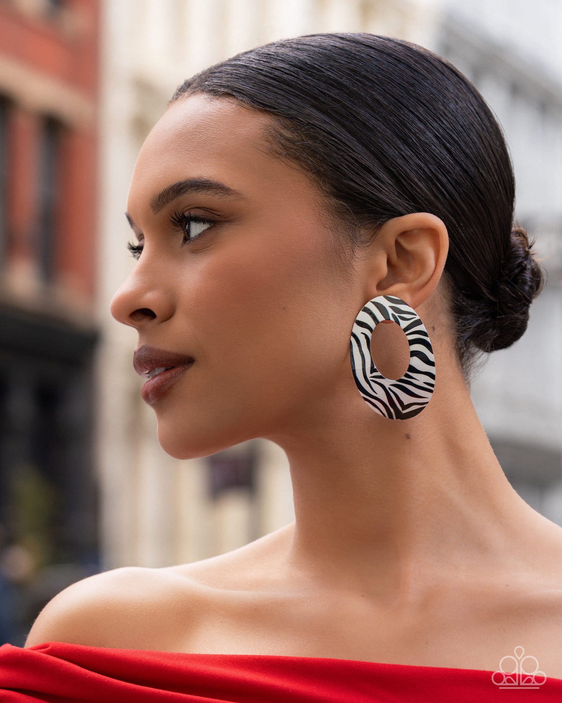 Zebra Style - multi - Paparazzi earrings