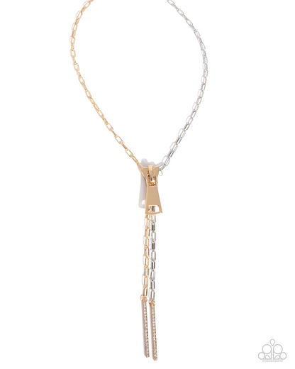 Zipper Zeal - multi - Paparazzi necklace