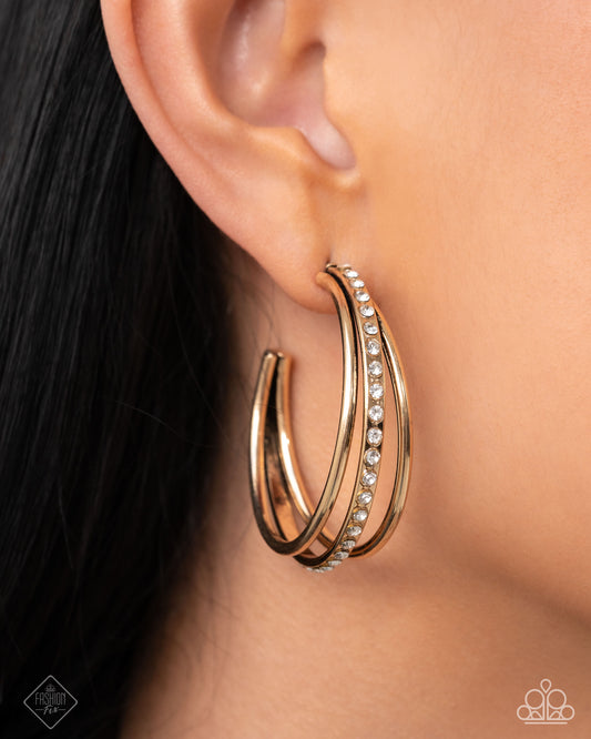 Commanding Culture - gold - Paparazzi earrings