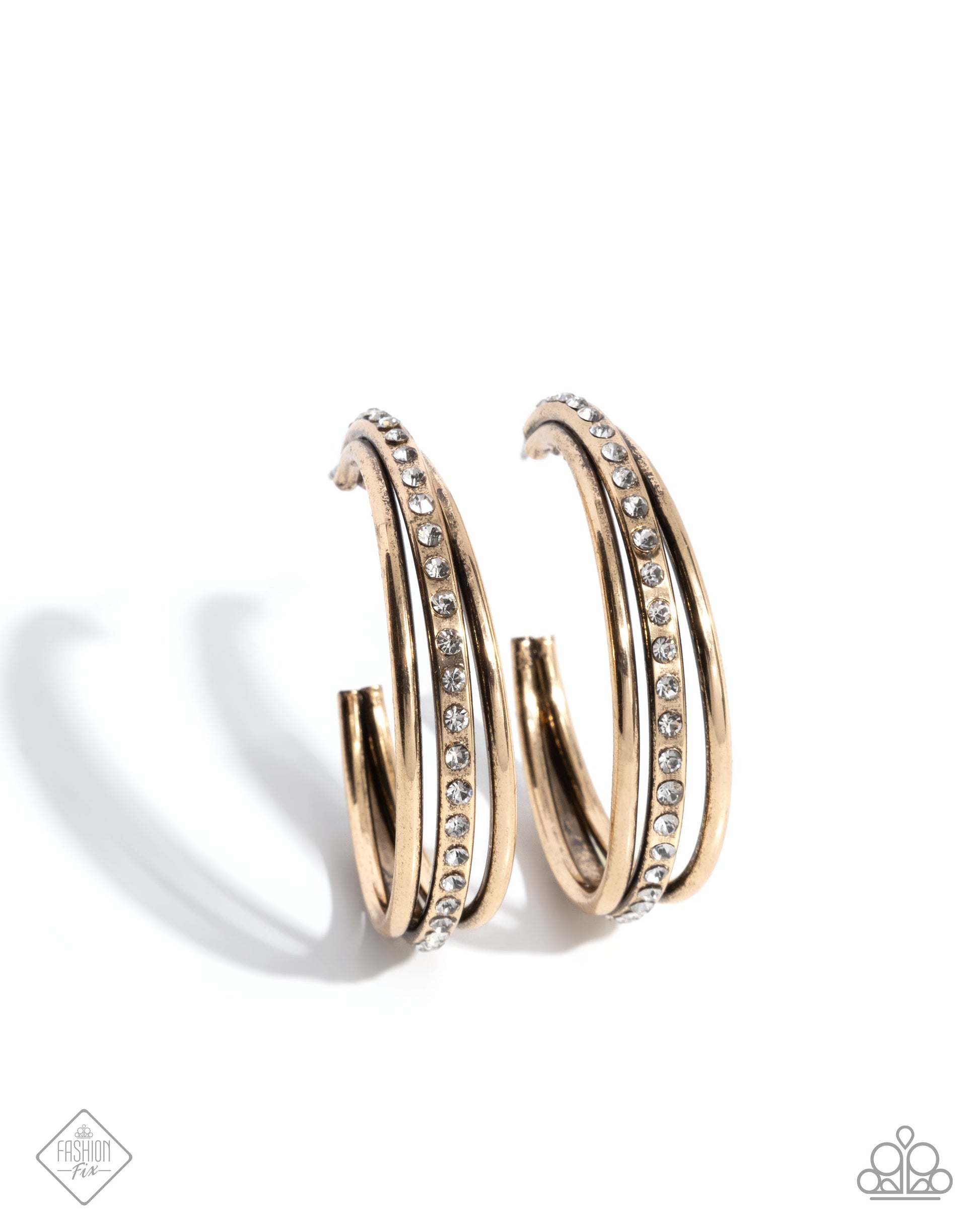 Commanding Culture - gold - Paparazzi earrings