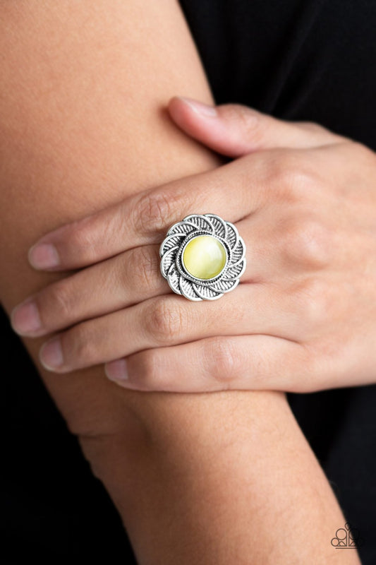 Gardenia Glow-yellow-Paparazzi ring