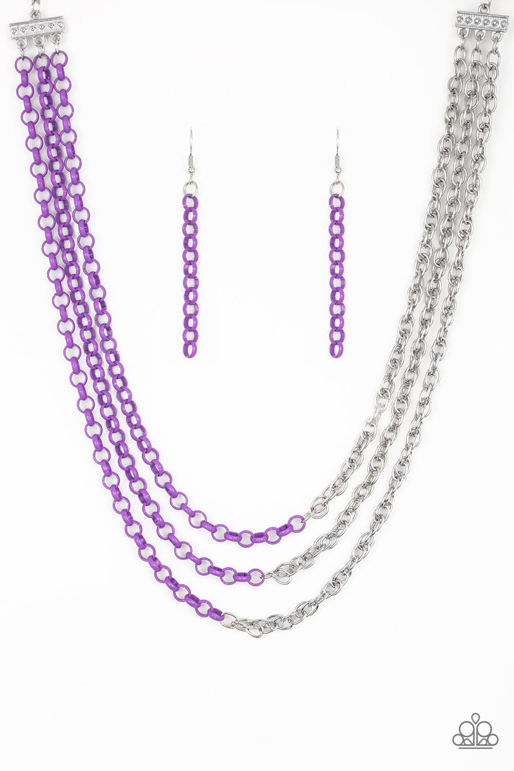 Turn Up the Volume - purple - Paparazzi necklace