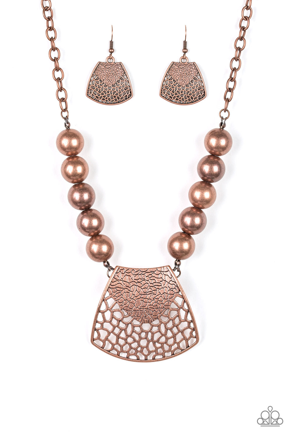 Large and In Charge - copper - Paparazzi necklace