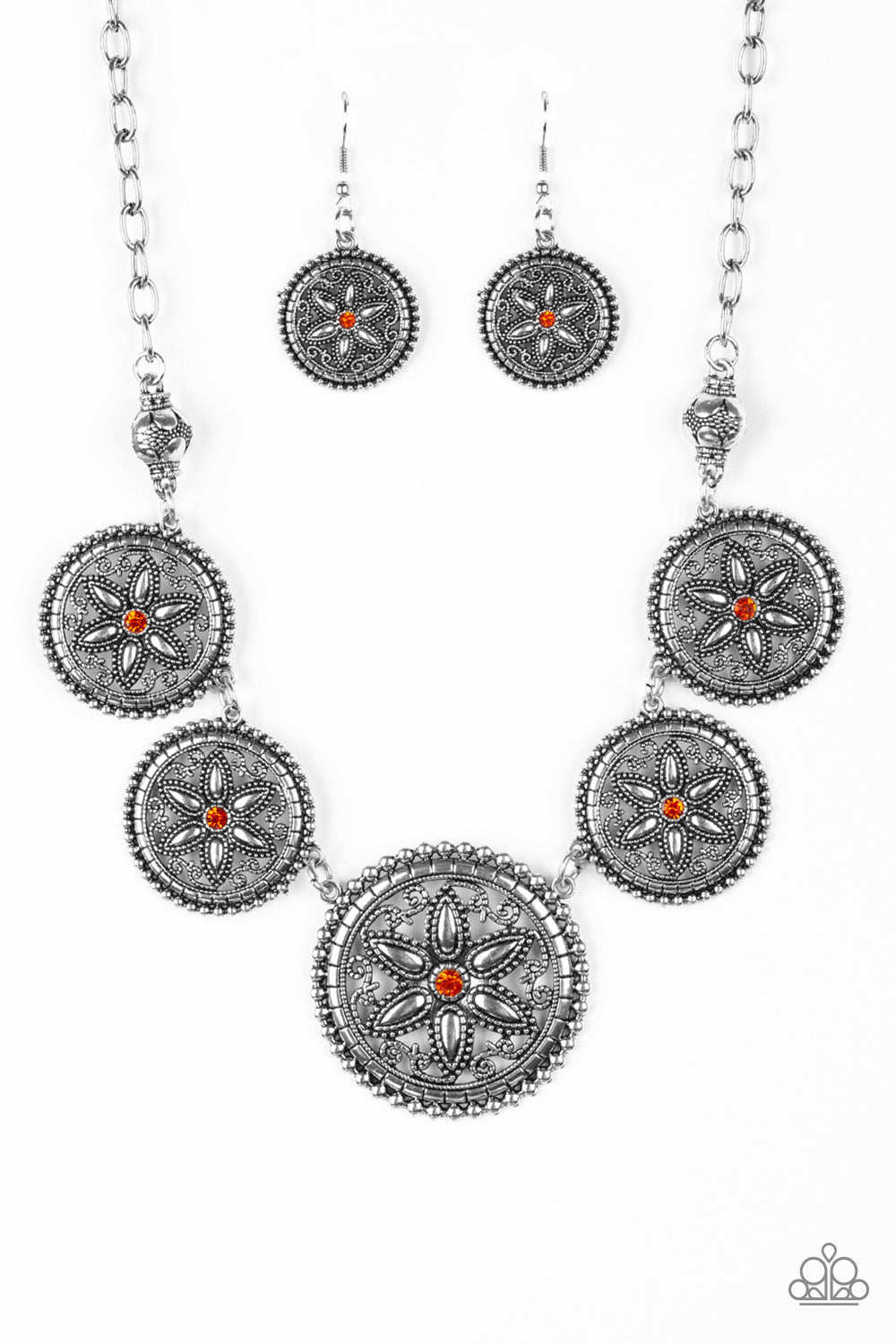 Written in the STAR LILIES - orange - Paparazzi necklace