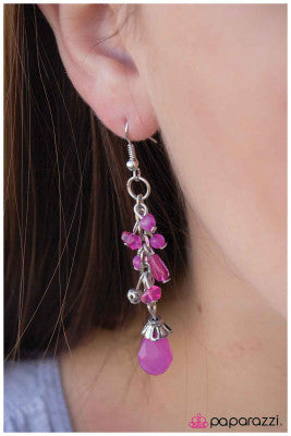 Grape Cascade - Paparazzi earrings