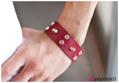 Red Leather - Paparazzi bracelet