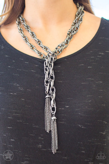 SCARFed for Attention - Gunmetal - Paparazzi necklace