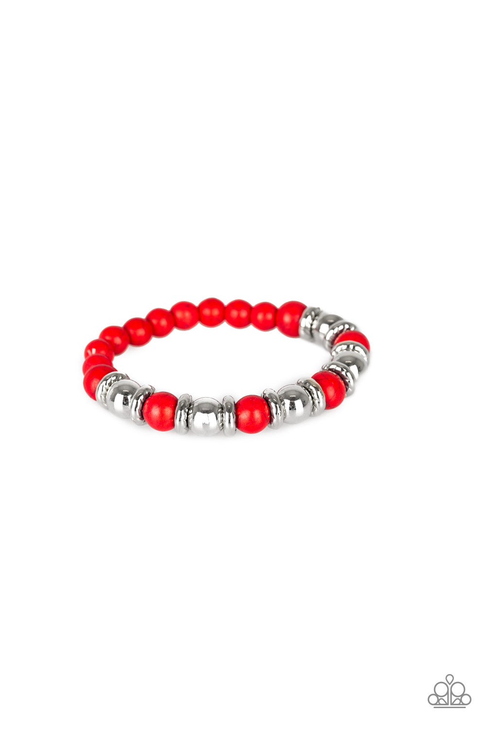 Across the Mesa - red - Paparazzi bracelet