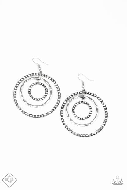 Texture Takeover - silver - Paparazzi earrings