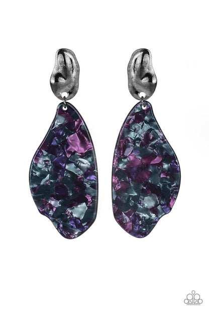 Fish Out of Water - purple - Paparazzi earrings