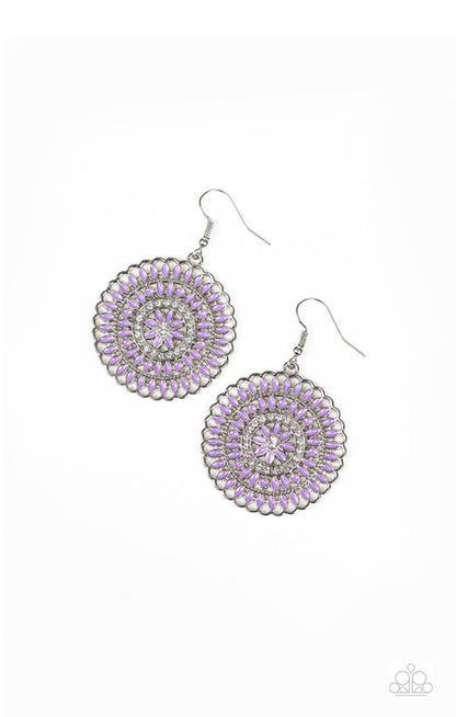 Pinwheel and Deal - purple - Paparazzi earrings