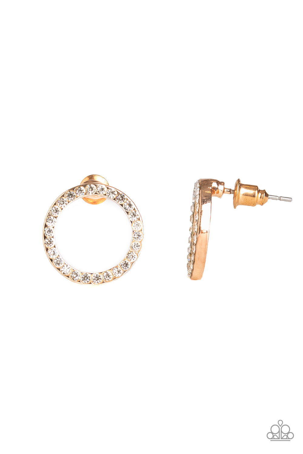 5th Ave Angel - rose gold - Paparazzi earrings